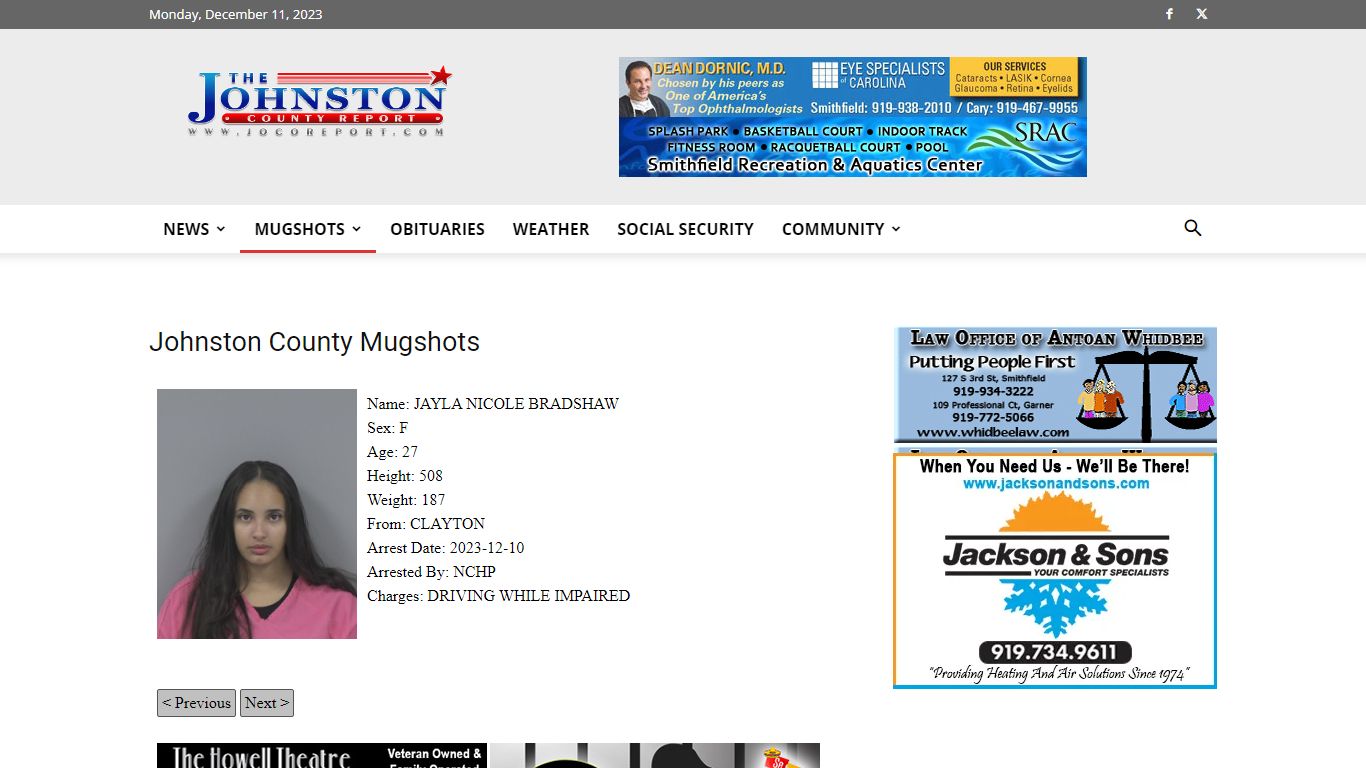 Mugshots | JoCo Report